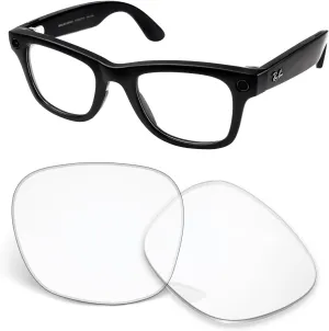 1.5MM Replacement Lenses Compatible With RayBan Meta Wayfarer RW4006 50mm Smart Sunglasses