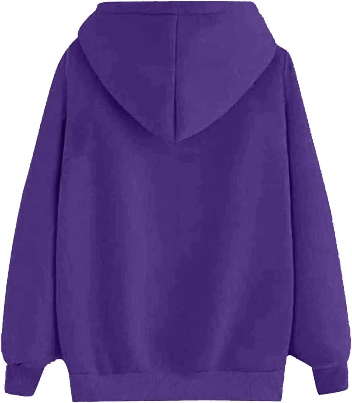 2024 Women's Fall Fashionable Casual Drawstring Sweaters Long Sleeved Loose Sports Hooded Cute Printed Tops