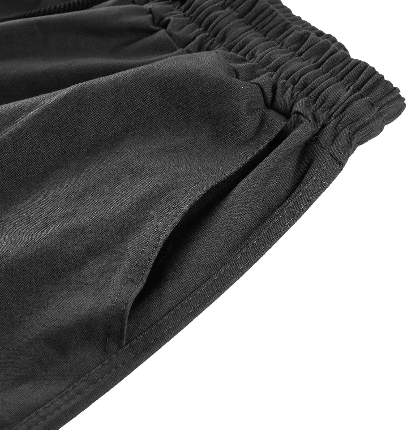 Alalaso Men's Cargo Pants Tapered Workwear Linen Cargo Stretch Twill Cargo Jogger Sweatpants Outdoor Pants