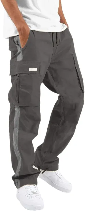 Big and Tall Cargo Pants for Men Sweatpants for Men Baggy Sports Pants Drawstring Sports Trousers Cargo Pants for Men