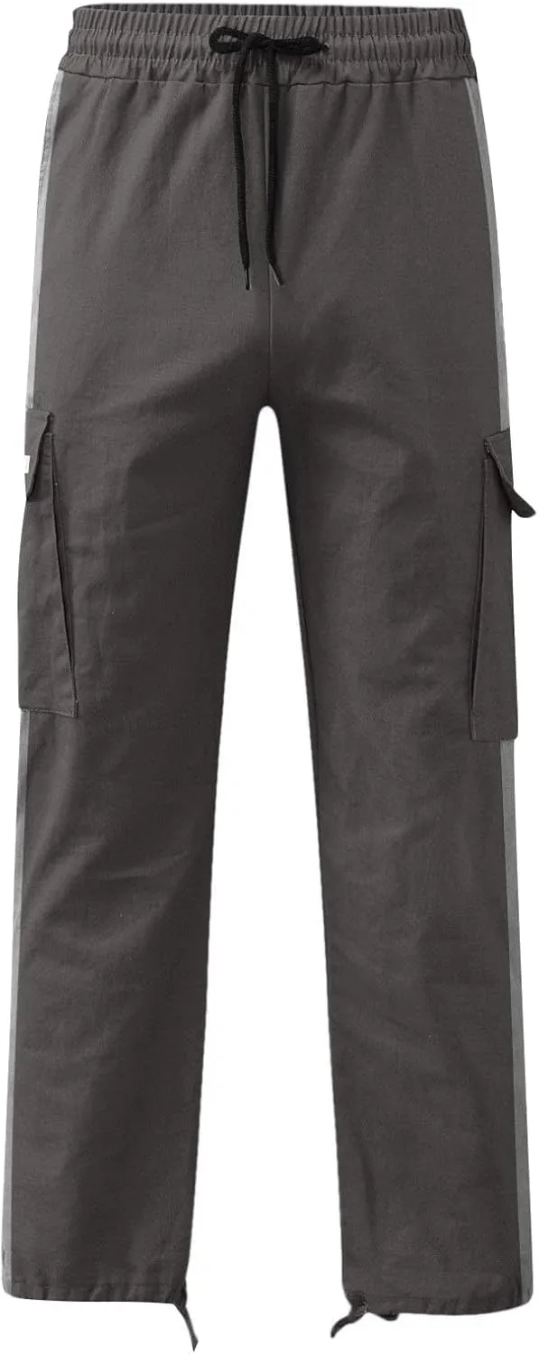 Big and Tall Cargo Pants for Men Sweatpants for Men Baggy Sports Pants Drawstring Sports Trousers Cargo Pants for Men