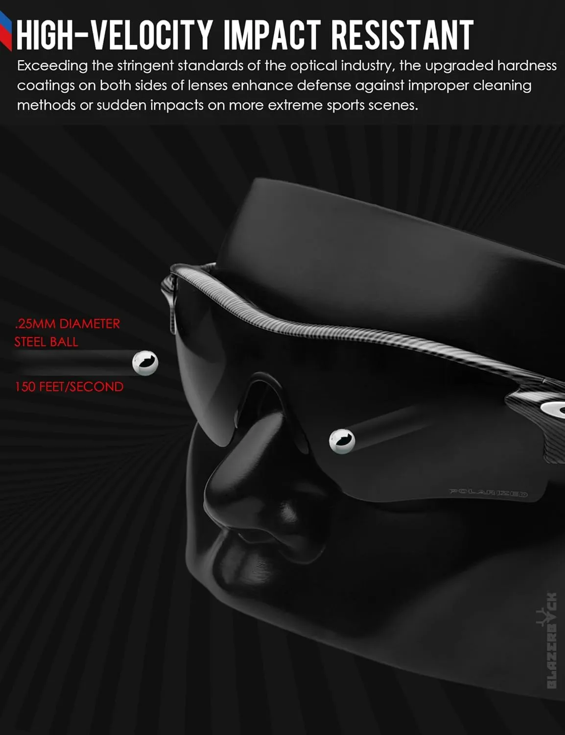 BLAZERBUCK Anti-salt Polarized Replacement Lenses for RayBan Meta Wayfarer RW4006 50mm Smart Sunglass