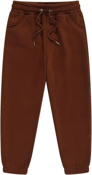 Boys' Girls' Basic Fleece Jogger Sweatpants, Elastic Waistband with Drawstring Closure, Super-Soft Cotton-Blend