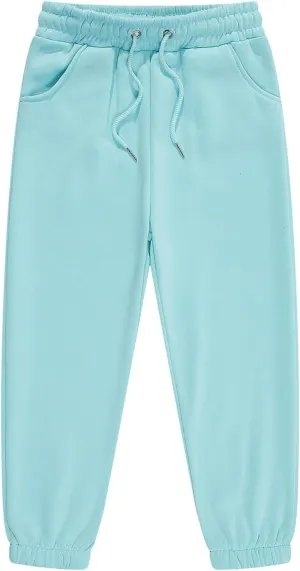 Boys' Girls' Basic Fleece Jogger Sweatpants, Elastic Waistband with Drawstring Closure, Super-Soft Cotton-Blend
