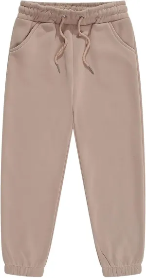 Boys' Girls' Basic Fleece Jogger Sweatpants, Elastic Waistband with Drawstring Closure, Super-Soft Cotton-Blend