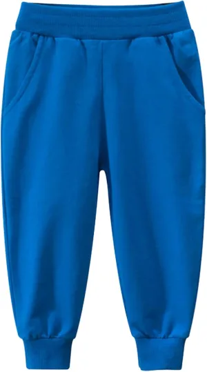 Boys’ Sweatpants – Basic Active Fleece Jogger Pants High Elastic Waisted Tie Front Jogger Sweatpants