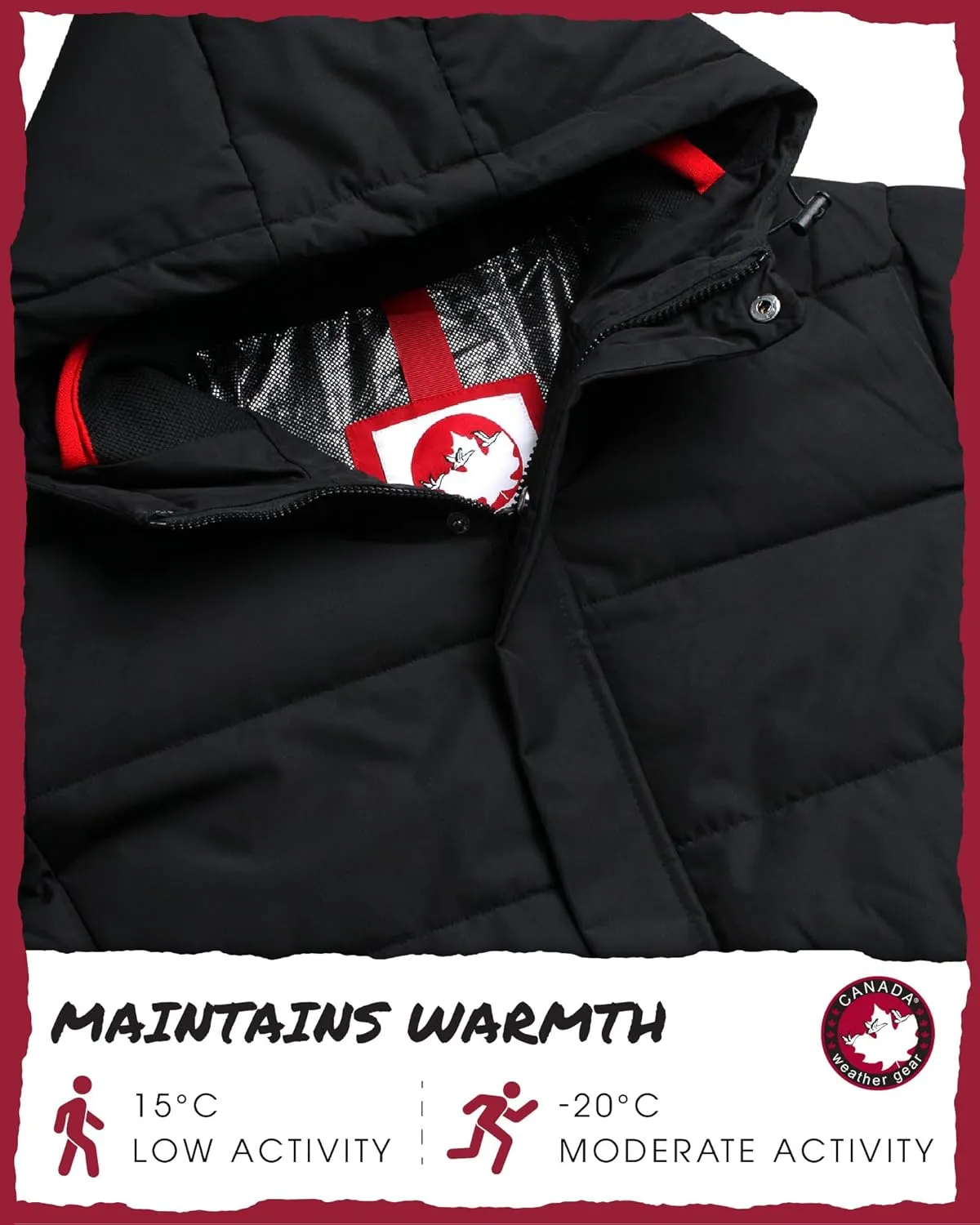 CANADA WEATHER GEAR Men's Winter Jacket – Heavyweight Puffer Jacket – Casual Coat for Men (M-XXL)