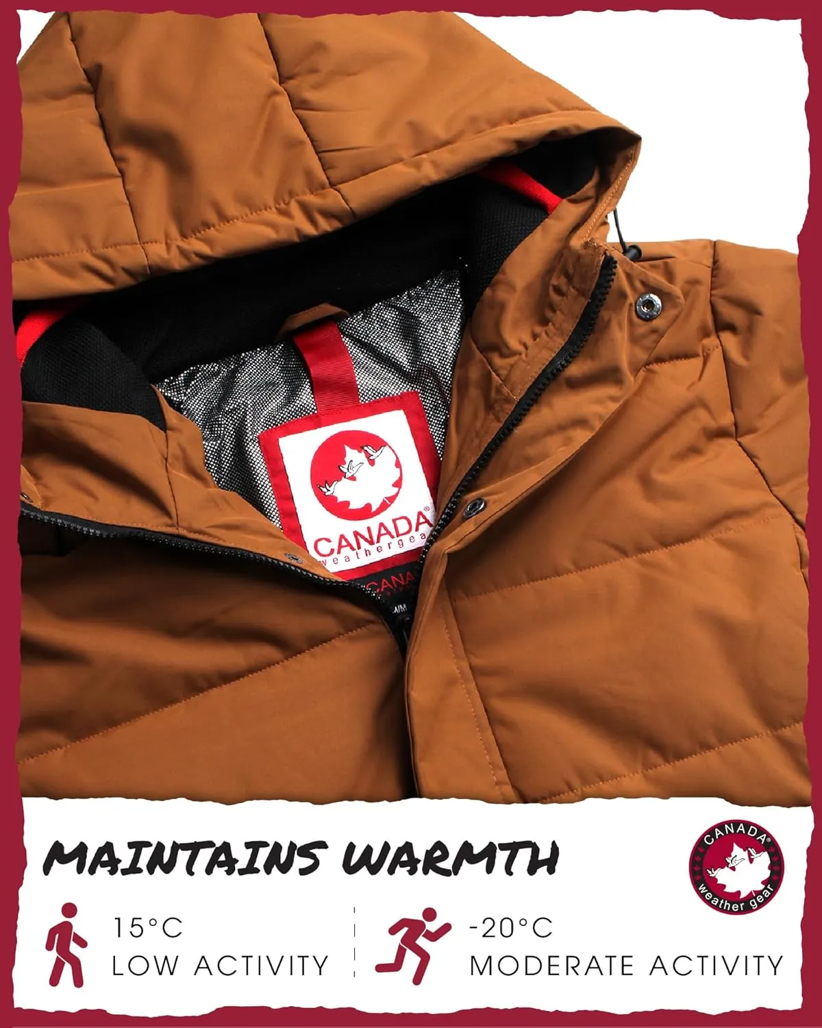 CANADA WEATHER GEAR Men's Winter Jacket – Heavyweight Puffer Jacket – Casual Coat for Men (M-XXL)