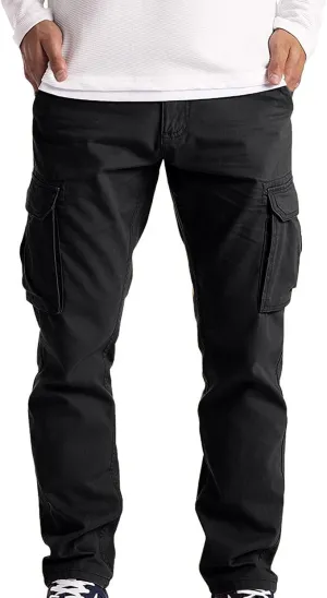 Cargo Pants for Men Big and Tall Mesh Jogger Zipper Running Pants Pockets Men's Pants Stripped Trousers Men's Fleece