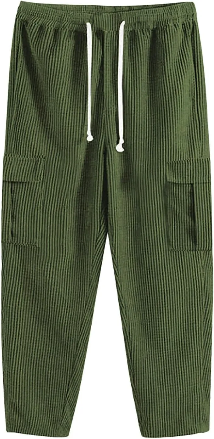 Cargo Pants for Men Joggers Men's Pants Men's Basic Active Jogger Fashion Athletic Joggers Pants Elastic Waist Pants