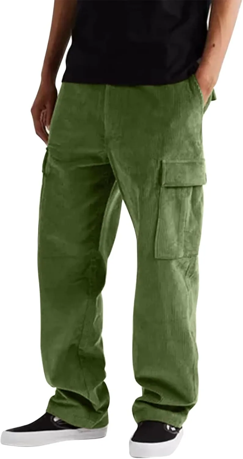 Cargo Pants for Men Joggers Men's Pants Men's Basic Active Jogger Fashion Athletic Joggers Pants Elastic Waist Pants