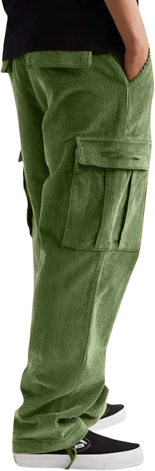 Cargo Pants for Men Joggers Men's Pants Men's Basic Active Jogger Fashion Athletic Joggers Pants Elastic Waist Pants