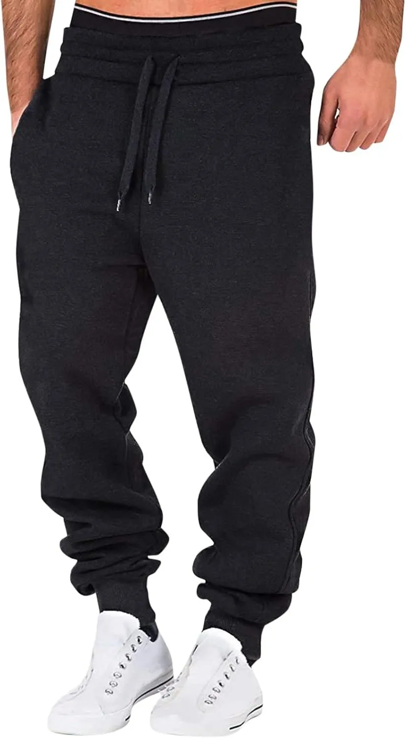 Cargo Pants for Men Relaxed Fit Joggers with Pockets Mens Workout Cargo Sweatpants Athletic Pants Open Bottom Joggers