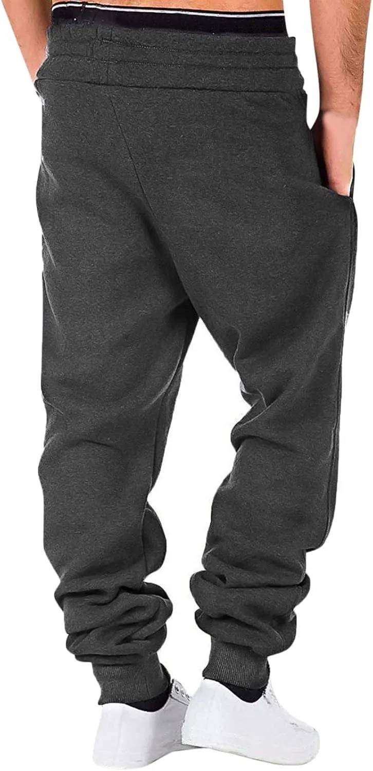 Cargo Pants for Men Relaxed Fit Joggers with Pockets Mens Workout Cargo Sweatpants Athletic Pants Open Bottom Joggers