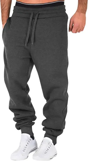 Cargo Pants for Men Relaxed Fit Joggers with Pockets Mens Workout Cargo Sweatpants Athletic Pants Open Bottom Joggers