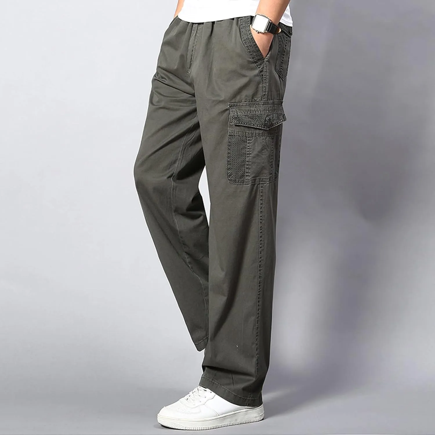 Cargo Sweatpants for Men Mens Lounge Pants for Men Pants Casual Rope Loose Heavyweight Fit Cargo for Men Loose Sports