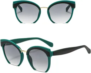 Cat Eye Sunglasses Women Vintage Colorful Frame Flat Lens Sun Glasses Female UV400