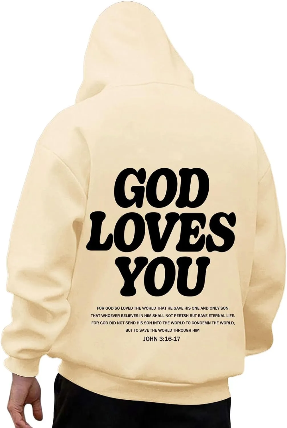 Christian Hoodies for Men Women Bible Verse Letter Graphic Printed Hoodies Casual Drawstring Long Sleeve Tops with Pockets