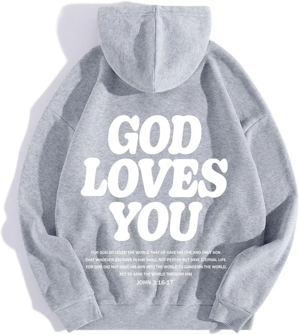 Christian Hoodies for Men Women Bible Verse Letter Graphic Printed Hoodies Casual Drawstring Long Sleeve Tops with Pockets