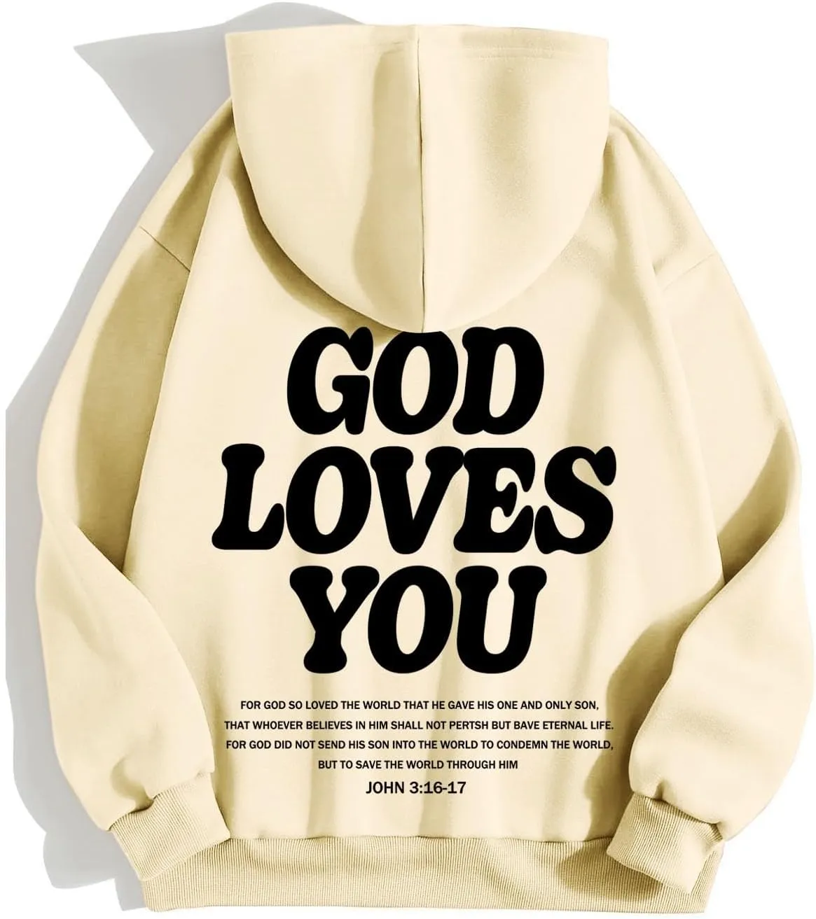 Christian Hoodies for Men Women Bible Verse Letter Graphic Printed Hoodies Casual Drawstring Long Sleeve Tops with Pockets