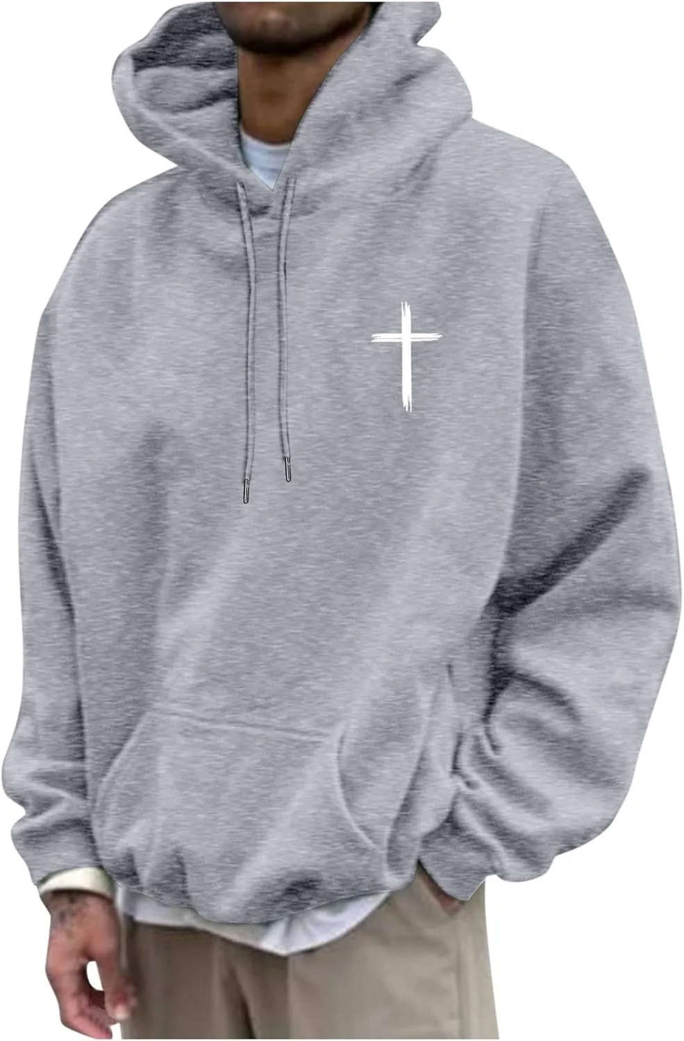 Christian Hoodies for Men Women Bible Verse Letter Graphic Printed Hoodies Casual Drawstring Long Sleeve Tops with Pockets