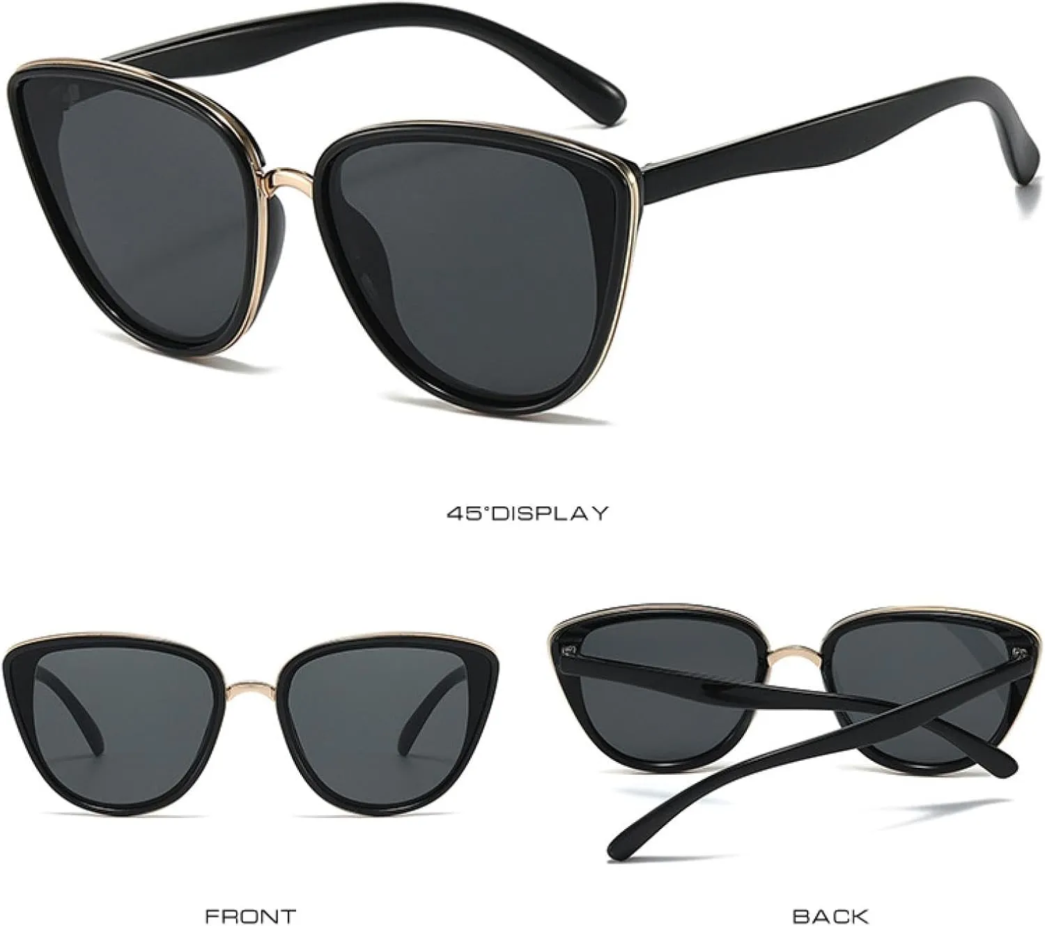 Classic Cat Eye Women Sunglasses Vintage Luxury Anti-glare Sun Glasses Female Fashion Driving Travelling Shades