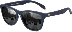 DUCO Retro Round Polarized Sunglasses for Men Women Driving Sun Glasses UV400 Protection Lightweight Frame Shades 3002