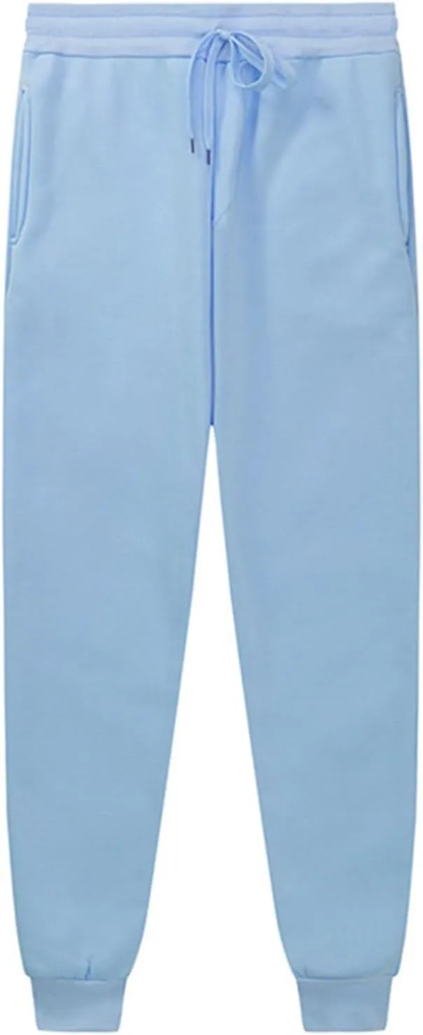 Elastic Baggy Cinch Bottom Sweatpants Jogger Sweatpants Men Fleece Lined Sporty Cozy with Pockets Joggers Loose Fit