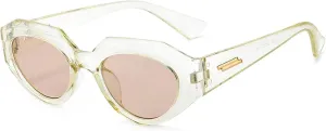 Fashion Punk Oval Sunglasses Women Vintage Cat Eye Sunglasses Men Steampunk Leopard Orange Glasses Uv400 Eyewear