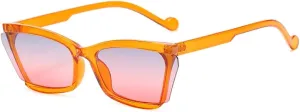 Fashion Retro Cat Eye Sunglasses Women Luxury Trendy Half Frame Colorful Street Sun Glasses