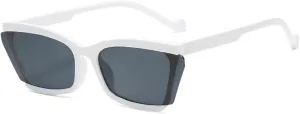 Fashion Retro Cat Eye Sunglasses Women Luxury Trendy Half Frame Colorful Street Sun Glasses