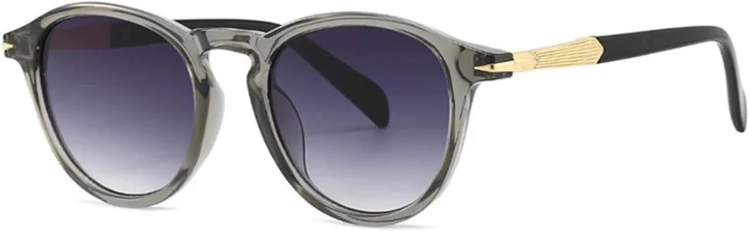 Fashion Round Women Gradient Sunglasses Uv400 Vintage Men Punk