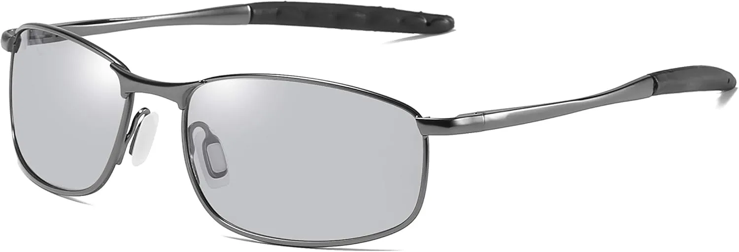 FEISEDY Classic Polarized Photochromic Sunglasses Driving Photosensitive Glasses B2444
