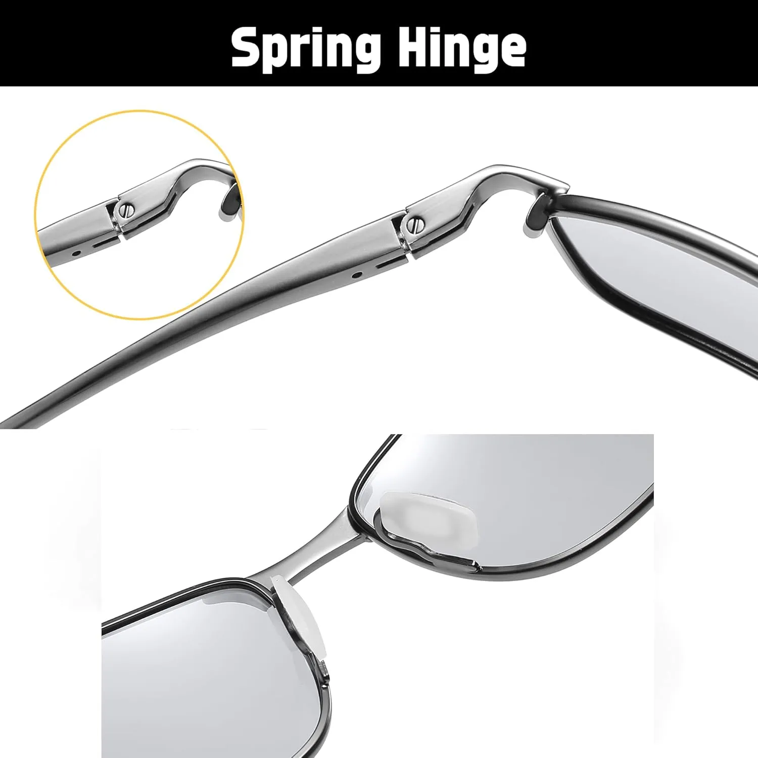 FEISEDY Classic Polarized Photochromic Sunglasses Driving Photosensitive Glasses B2444
