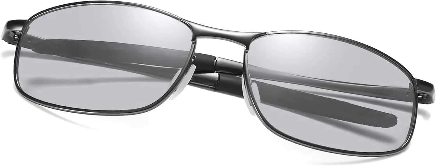 FEISEDY Classic Polarized Photochromic Sunglasses Driving Photosensitive Glasses B2444
