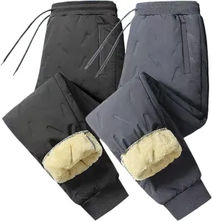 Fleece Lined Pants Men Sweatpants High Comfort Small Leg Casual Pants Athletic Buckle Pants for Active Gym Track