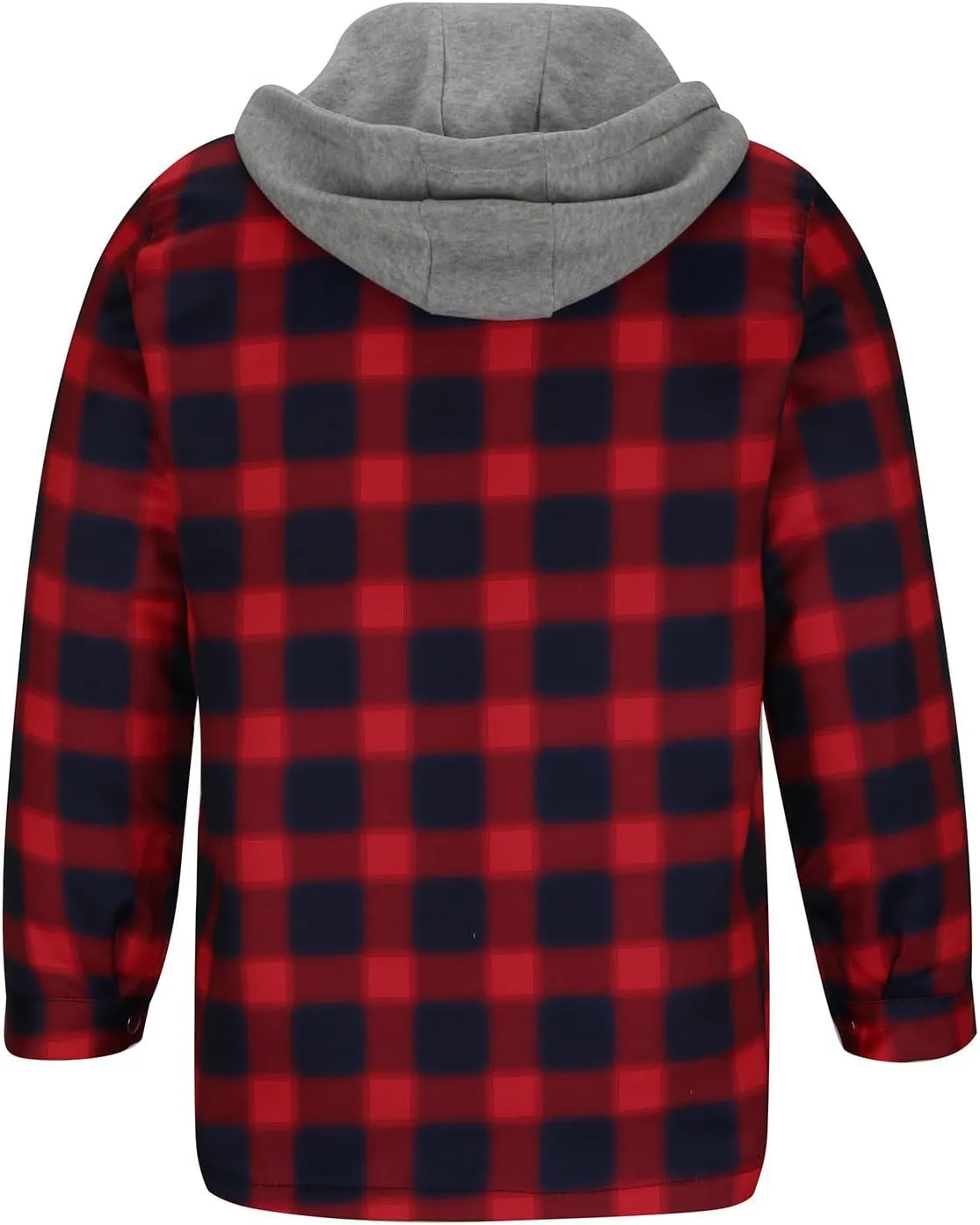 Fleece Sweatshirts Men Warm Sherpa Lined Sweatshirts Flannel Plaid Winter Zip Up Hoodies Thick Jacket