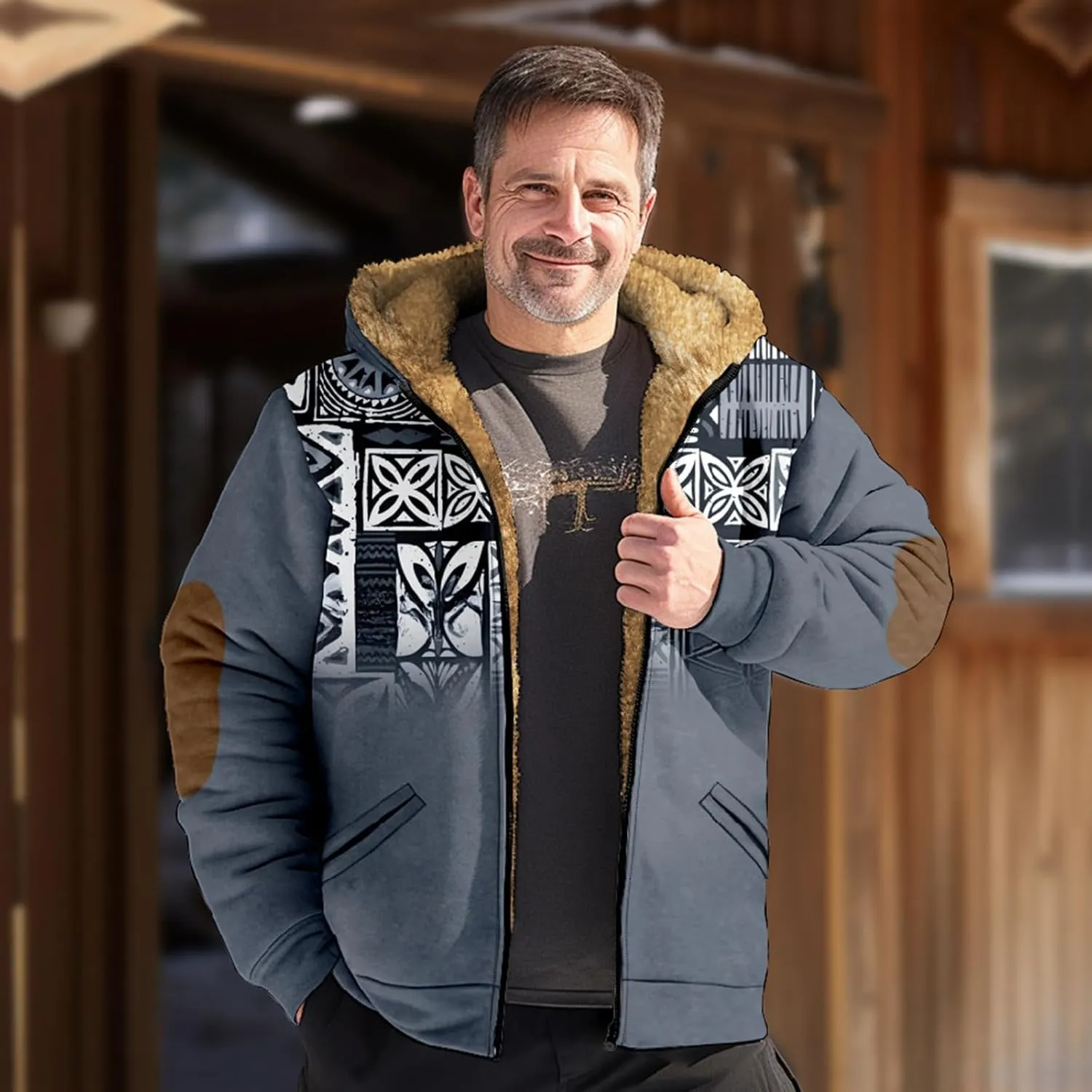 Gentle Casual Sweatshirts Coats Long Sleeve Zipper Hooded Daily Wear Sweatshirts Outerwear Jackets for Men