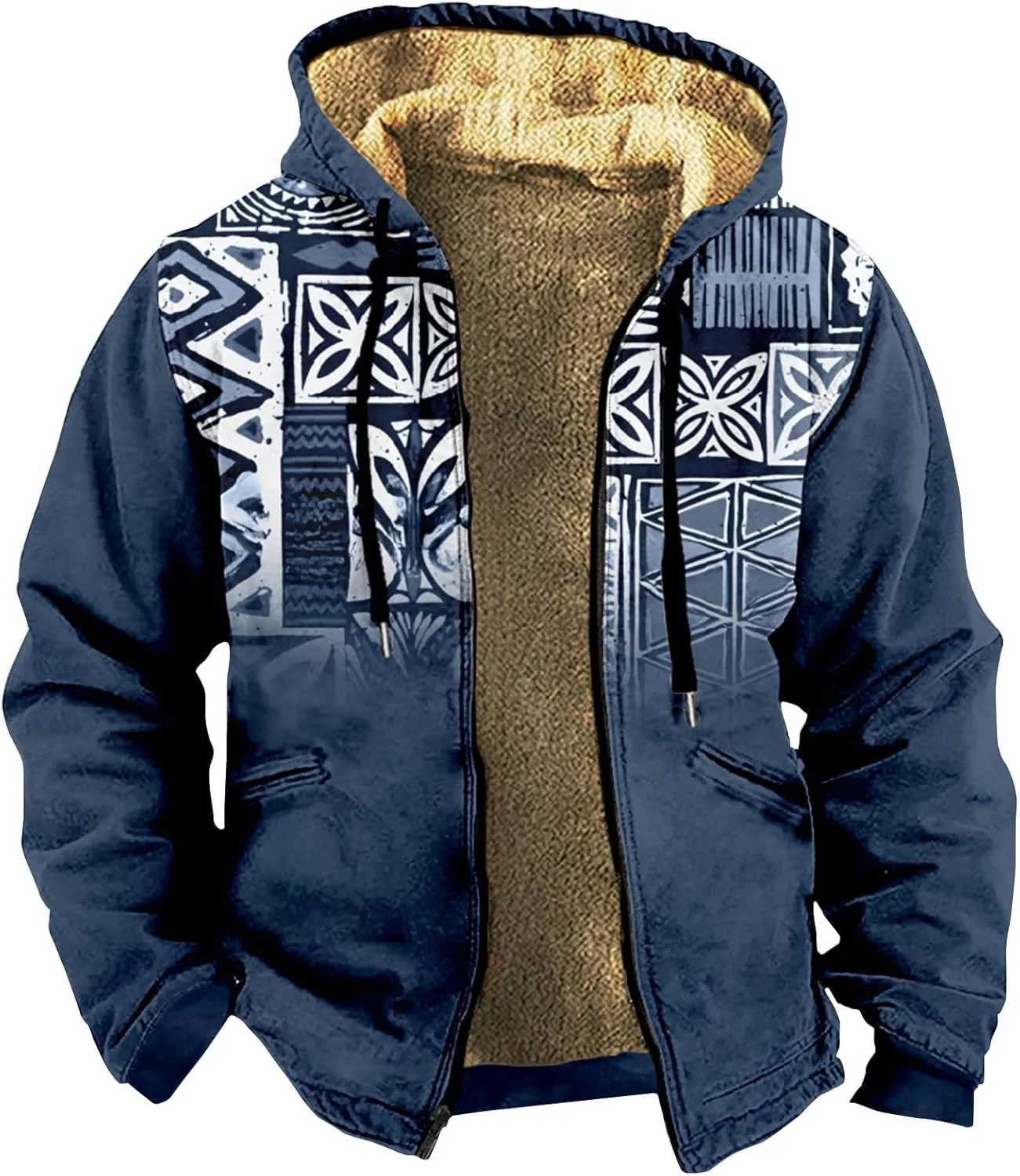 Gentle Casual Sweatshirts Coats Long Sleeve Zipper Hooded Daily Wear Sweatshirts Outerwear Jackets for Men