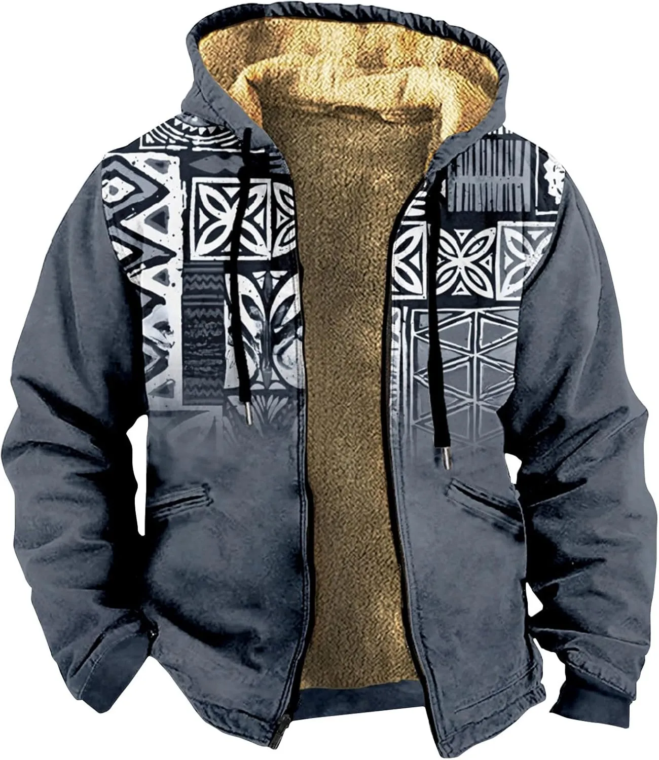 Gentle Casual Sweatshirts Coats Long Sleeve Zipper Hooded Daily Wear Sweatshirts Outerwear Jackets for Men