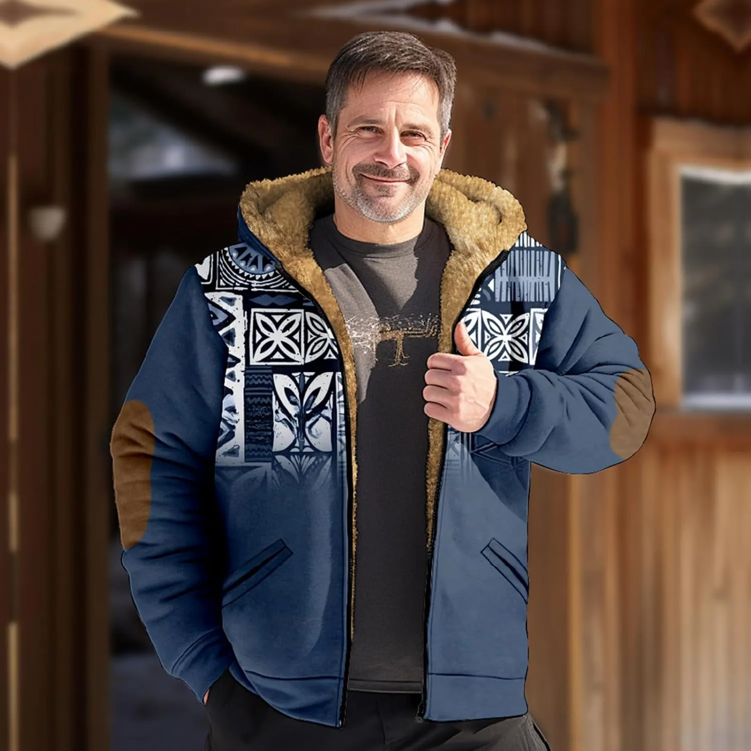 Gentle Casual Sweatshirts Coats Long Sleeve Zipper Hooded Daily Wear Sweatshirts Outerwear Jackets for Men