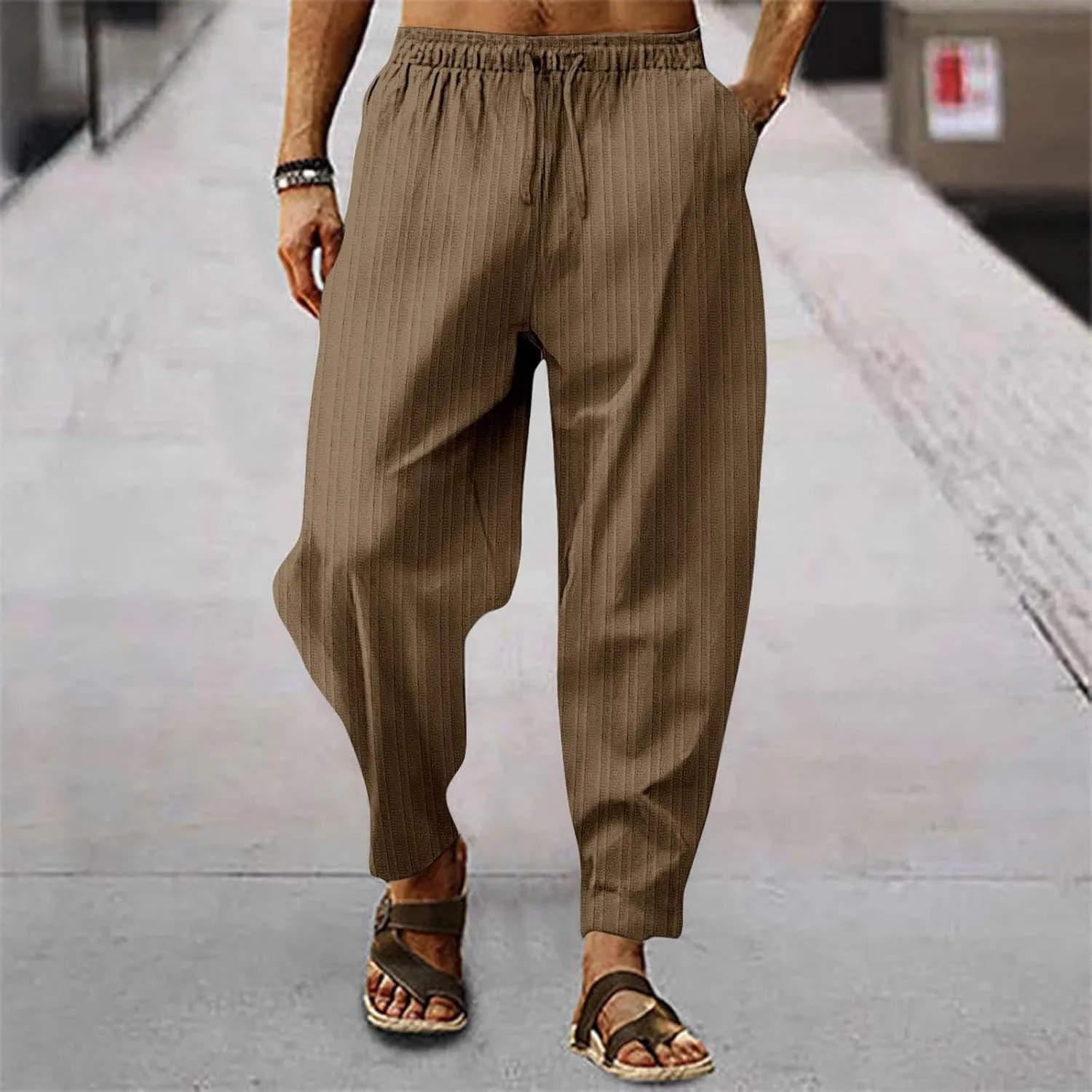 GIERIDUC Men’s Active Athletic Sweatpants Straight Fit Chinos Pants Men Mens Slim Fit Corduroy Jeans Best Mens Cord Trousers