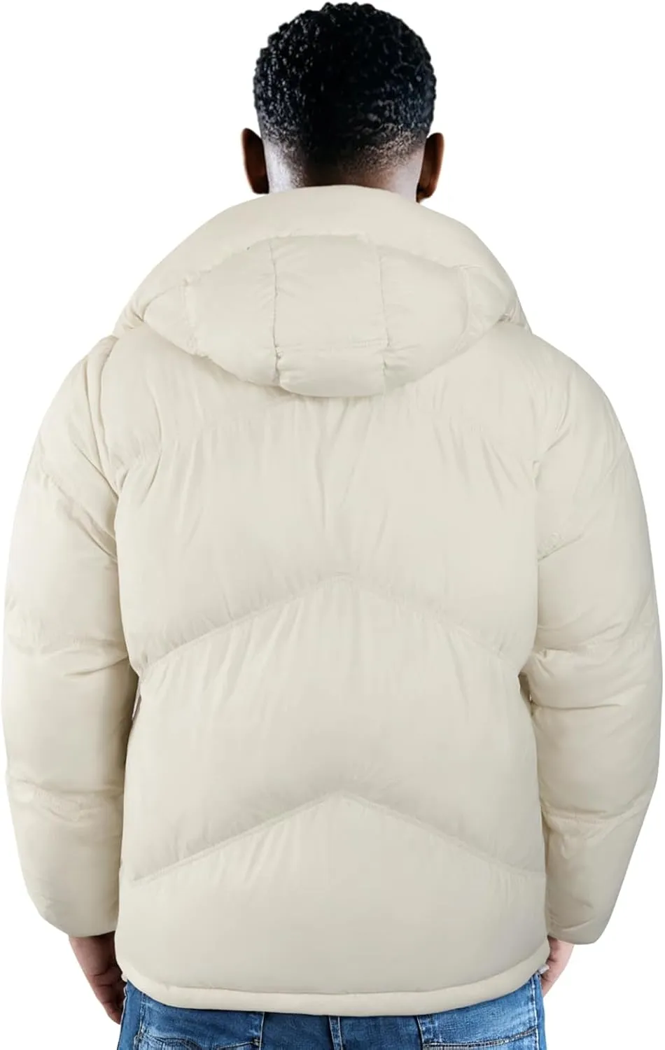 GINGTTO Men's Insulated Puffer Jackets with Detatchable Sleeves & Hood, Thermal Waterproof Coats for Men