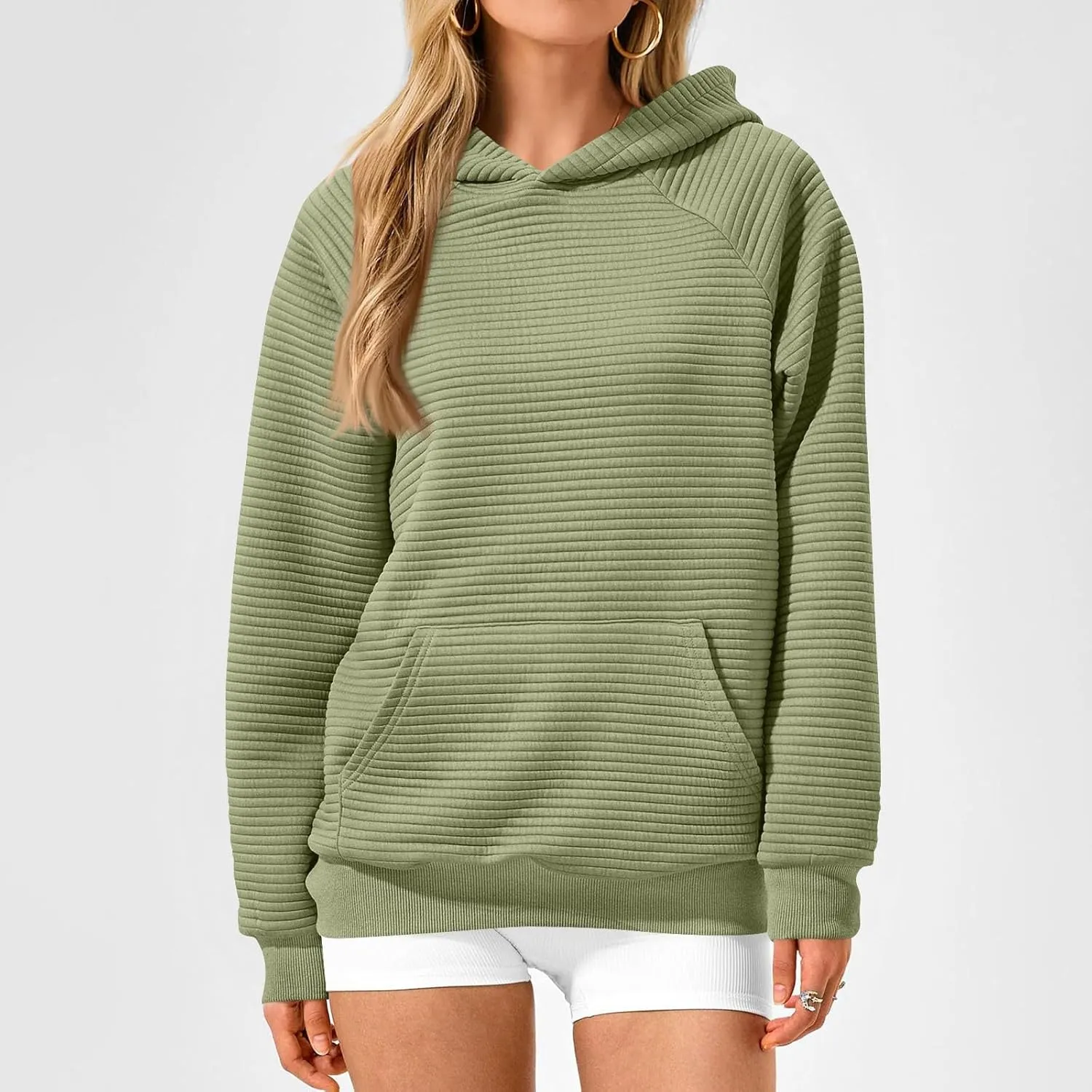 GOFULY Women'S Fashion Hoodies & Sweatshirts Long Sleeve Knit Fall Oversized Sweaters Solid Pullover Sweatshirts With Pockets