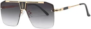 Gradient Sunglasses Men Women Trendy Vintage Oversized Rimless Sun Glasses For Female Eyewear UV400 vintage