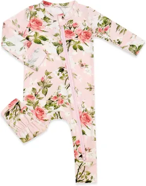 HAPIU Unisex Rayon Made from Bamboo Baby Rompers with Cuffs, 2 Way Zipper YKK, Footless Pajamas Jumpsuit