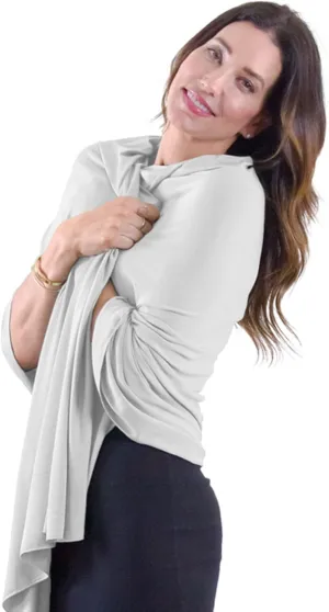 Happyluxe Travel Shawl Wraps for Women - Eco-Cashmere Wrap 68x35in. Scarf, Airplane Blanket. Made In USA