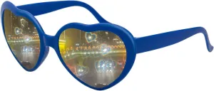Heart Effect Diffraction Sunglasses - Festival Party Rave Light Accessories With UV400 Protection