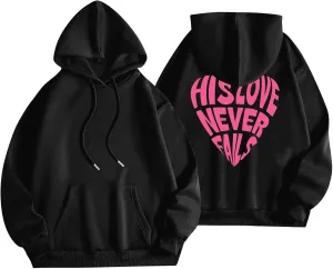Hoodies For Teen Girls Long Sleeve Drawstring O Neck Casual Letter Printed Pullover Tops