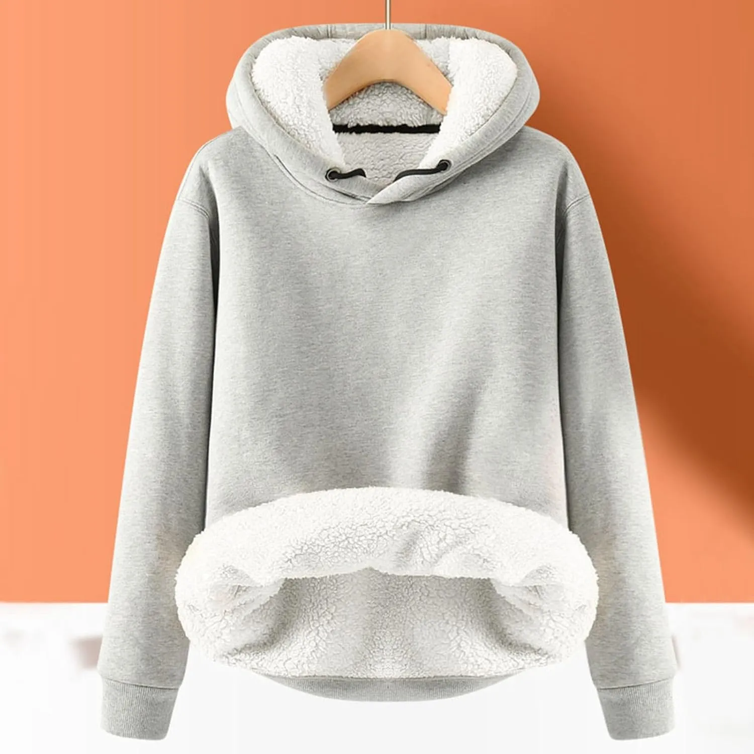 Hoodies for Women Oversized Graphic Sweatshirts Fleece Sherpa Pullover Hooded Trendy Casual Printed Hoodies